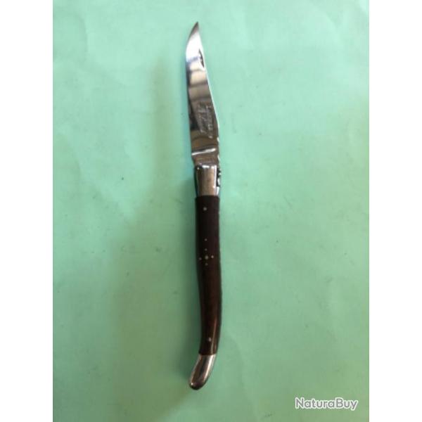1 couteau laguiole 12 cm amourette 2 mitres inox . Lame inox 12c27.