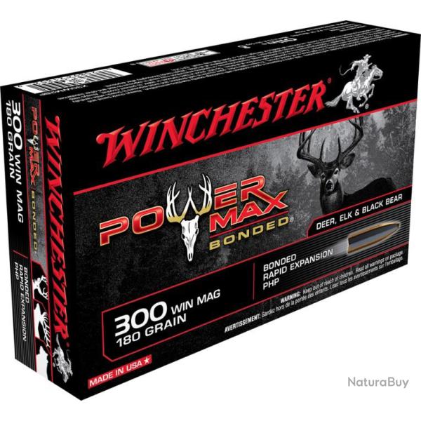 20 Munitions WINCHESTER cal 300 WM 180gr Power Max Bonded
