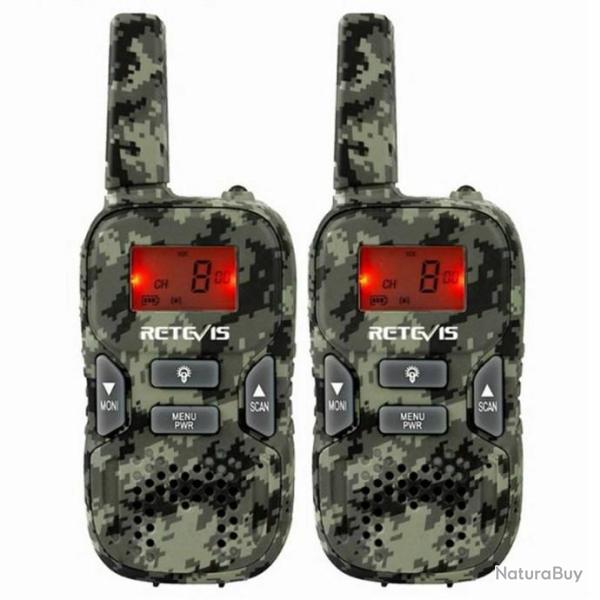 RETEVIS 2 Pcs Rt33 Mini Talkie-Walkie (porte 1km) - LIVRAISON GRATUITE !!