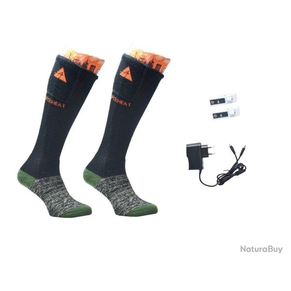 ALPENHEAT chaussettes chauffantes laine Merino KIT L