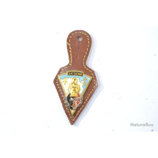 Insigne 34e R�giment du G�nie, 34 RG Croix d'Agad�s. Faux num�ro Drago G2029 dos guilloch�