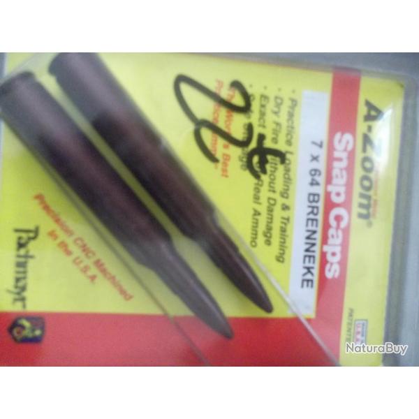 cartouches de manipulation inertes calibre 7 X 64 Brenneke