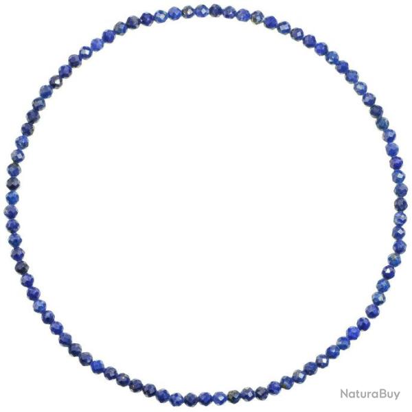 Bracelet en lapis lazuli - Perles facettes ultra mini