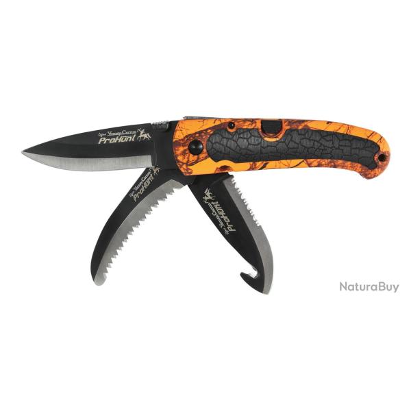 Couteau pliant 3 lames camo orange Keos Verney Carron