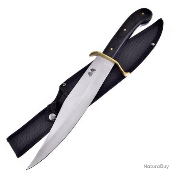 Couteau Bowie Alamo Frost Cutlery Lame Acier Inox Manche Bois Etui Nylon FCSA03BPW