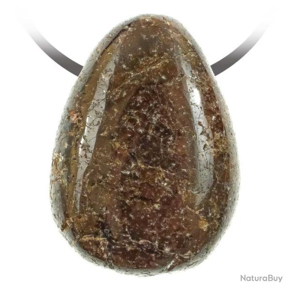 Pendentif goutte pierre perc�e en grenat