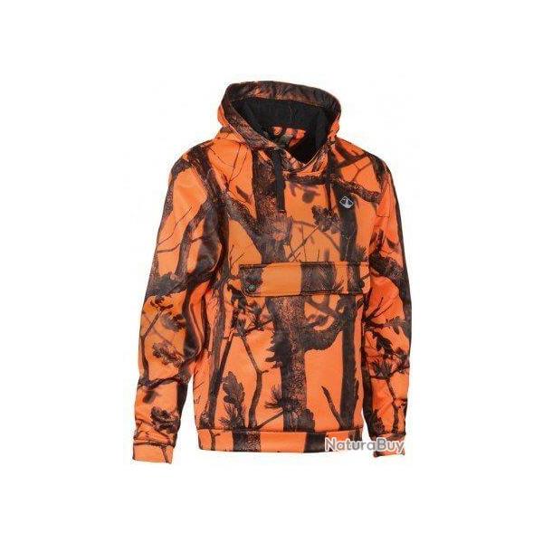Sweat capuche GhostCamo Blaze orange PERCUSSION-L