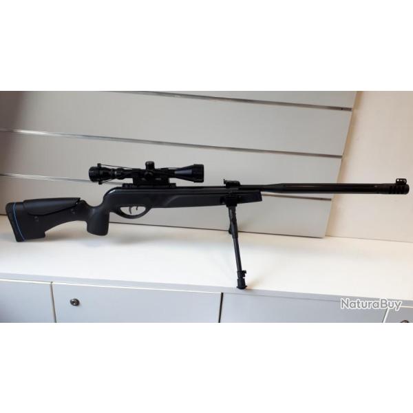 Carabine a plombs Gamo HPA IGT cal.4,5mm synthetique noir 19,9joules + lunette 3-9x40 + bipied