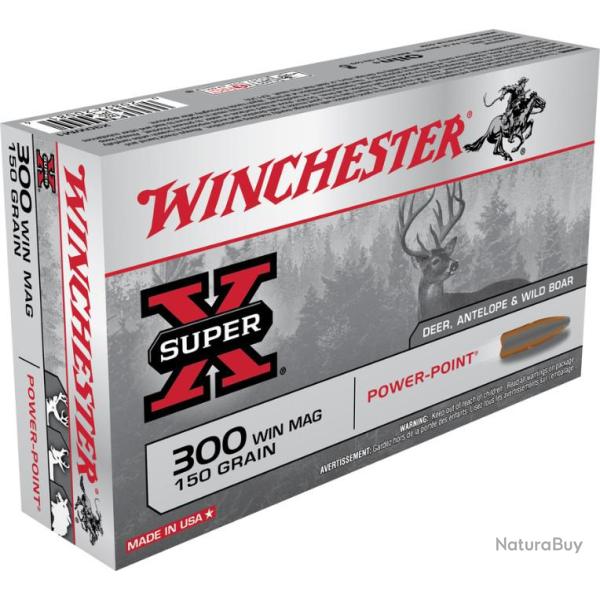 20 Munitions WINCHESTER cal 300 WM 150gr Power Point