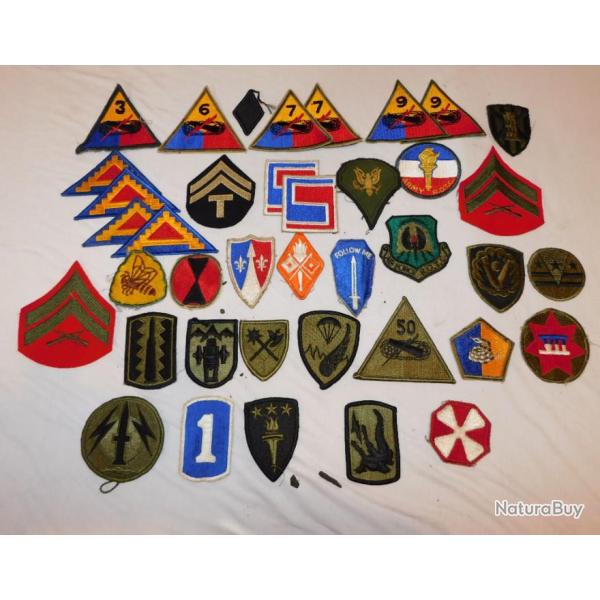 U.S.A. : GROS LOT 40 ANCIENS PATCHS .........