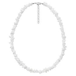 Collier de pierre en quartz blanc - perles baroques