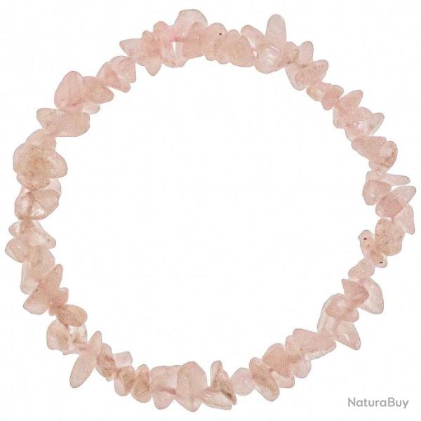 Bracelet en quartz rose - perles baroques