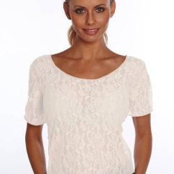 Tee shirt anti transpirant femme dentelle, Kleinert's S Blanc