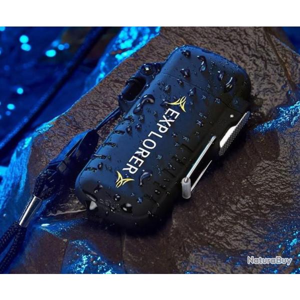 Briquet �lectrique StoryTall  waterproof , superbe briquet NOIR - LIVRAISON GRATUITE !!
