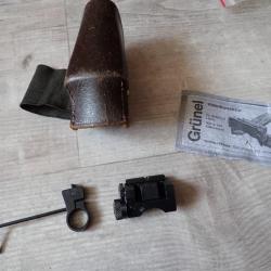 Correcteur Grunel + Protection en cuir. Rehausseur microm&eacute;trique de pr&eacute;cision
