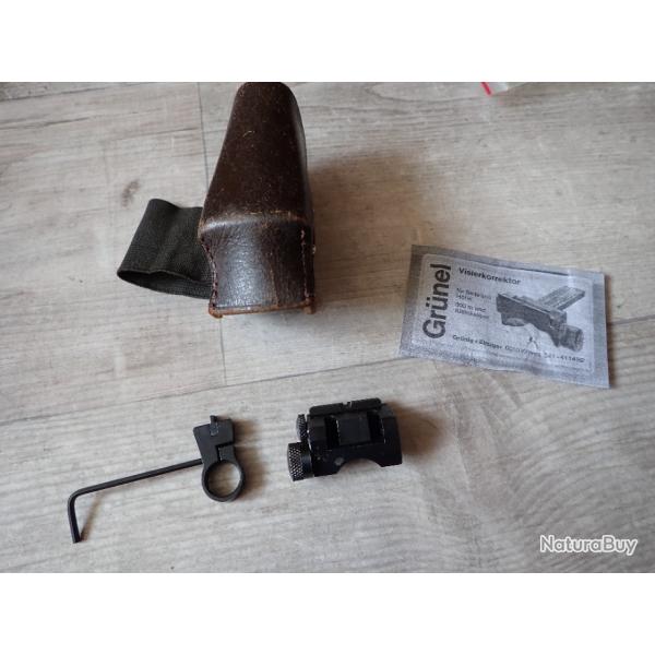 Correcteur Grunel + Protection en cuir. Rehausseur microm�trique de pr�cision