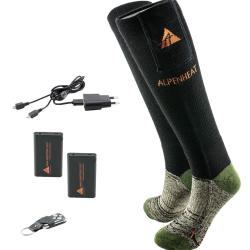 ALPENHEAT chaussettes chauffante laine kit t&eacute;l&eacute;-commande L
