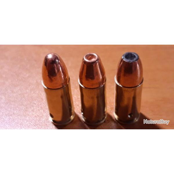 3 x Cartouches 9mm neutralis�es Laiton pour collection ou manipulation