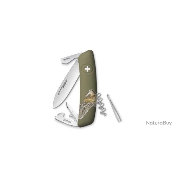 COUTEAUX MULTIFONCTIONS EDITION BECASSE KAKI , 11 FONCTIONS (015434)