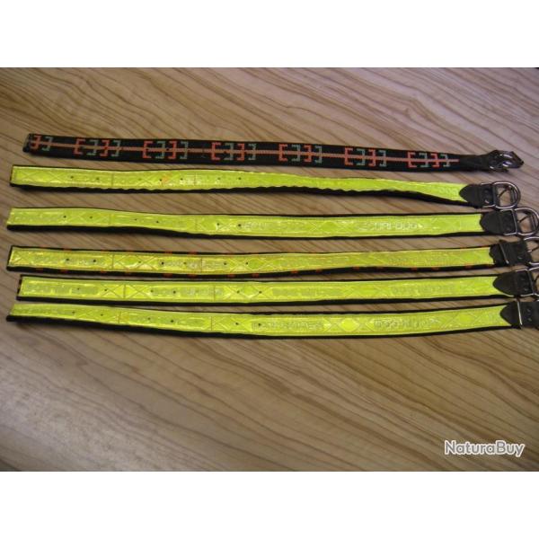 Lot de 6 colliers avec bande r�fl�chissante. L:30mm