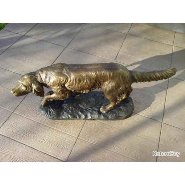 SCULPTURE  SETTER DE L ARTISTE  RUBENS  CAPALDO