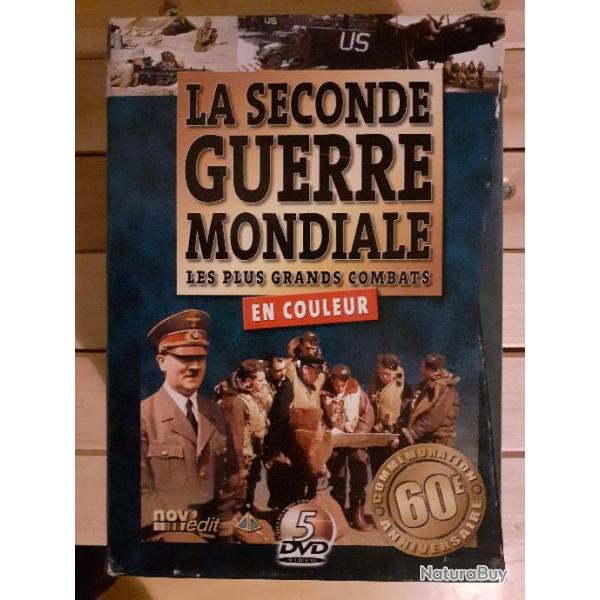 Coffret 5 DVD documentaire sur la seconde guerre mondiale superbe image d'archives