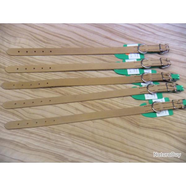 Lot de 5 colliers cuir . L:18mm.