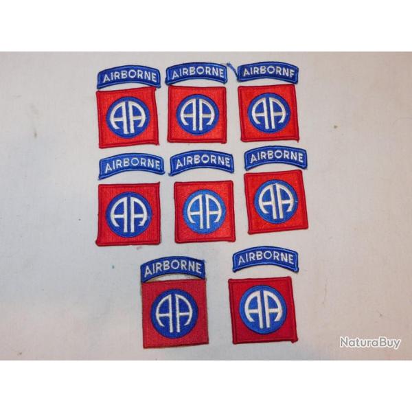 U.S.A. :  LOT 8 ANCIENS PATCHS 82� AIRBORNE DIVISION PARACHUTISTE NORMANDIE D-DAY .........