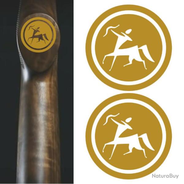 2x VERNEY-CARRON Vinyle Autocollant. Id�al pour d�corer votre crosse. 30x30mm, couleur or