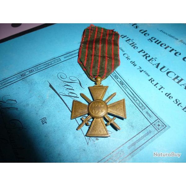 CROIX DE GUERRE 1914 / 1918 AVEC 1 ETOILE