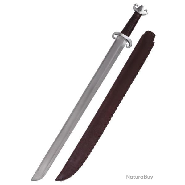 Epe de Frappe Viking- Langsax Petersen typeG avec fourreau cuir