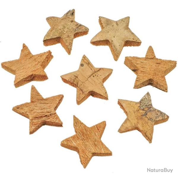 Etoiles d�coup�s dans une noix de coco - Lot de 10