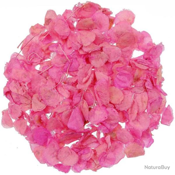 P�tales de roses s�ch�es couleur rose - 25 grammes
