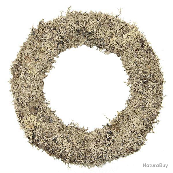 Couronne de porte en mousse grise