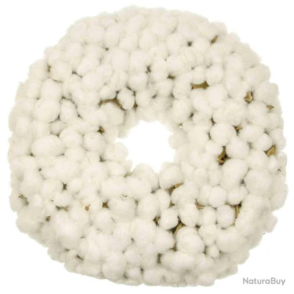 Couronne de porte en fleurs de coton