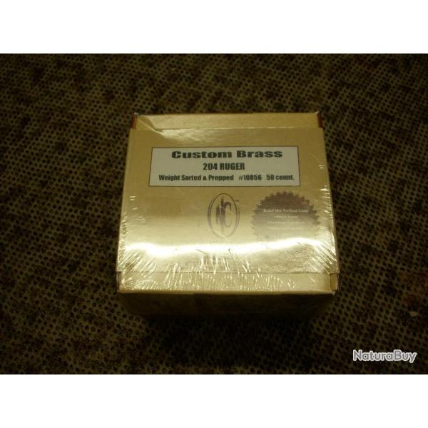 boite NOSLER CUSTOM de 50 douilles de calibre 204 RUGER