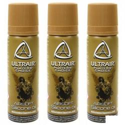 Pack Lot de 3 Huiles de silicone en spray lubrifiant pour r&eacute;plique Airsoft et Pistolet &agrave; bille