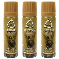 Lot de 3 Huiles Teflon en Spray Lubrifiant Ultrair PTFE 220 ml Airsoft