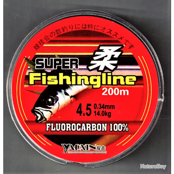 Bobine 200 m�tres  fil de p�che   � mm 0.34