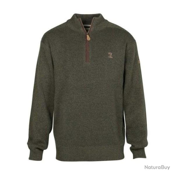 Pull de chasse Percussion Col chemin�e Kaki Percussion Kaki Percussion