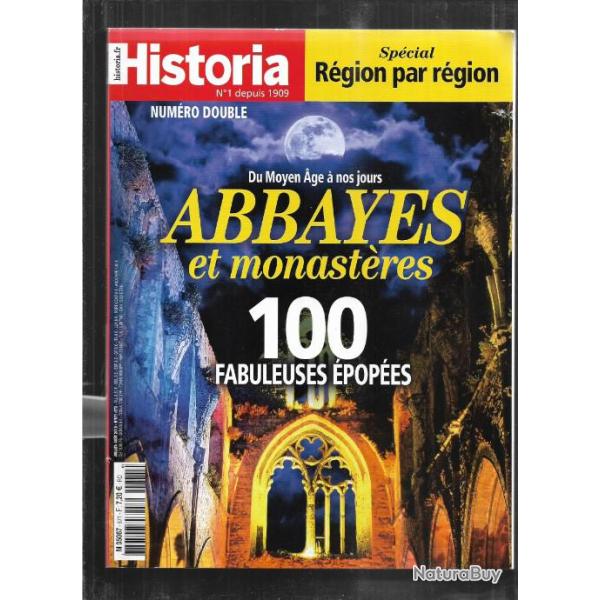 historia n�871-872 du moyen-age � nos jours abbayes et monast�res 100 fabuleuses �pop�es,juille 2019