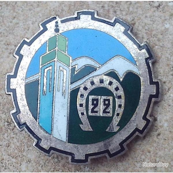 22� Compagnie Divisionnaire du Train, �mail, dos guilloch�