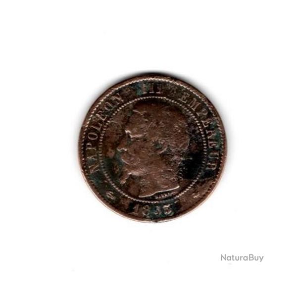 Pi�ce de Monnaie  France  10 centimes NAPOLEON III 1855 STRASBOURG