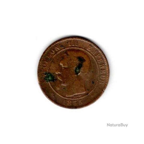 Pi�ce de Monnaie  France  10 centimes NAPOLEON III 1855 LYON