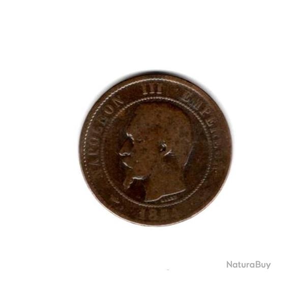 Pi�ce de Monnaie  France  10 centimes NAPOLEON III 1854 LILLE