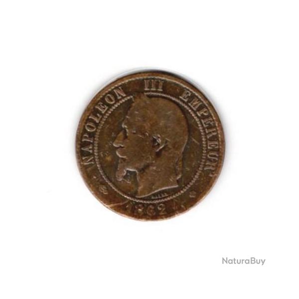 Pi�ce de Monnaie  France  10 centimes NAPOLEON III 1862 STRASBOURG