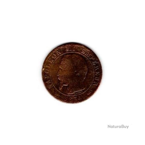 PIECE DE MONNAIE FRANCE  CINQ CENTIMES NAPOLEON III 1854 PARIS