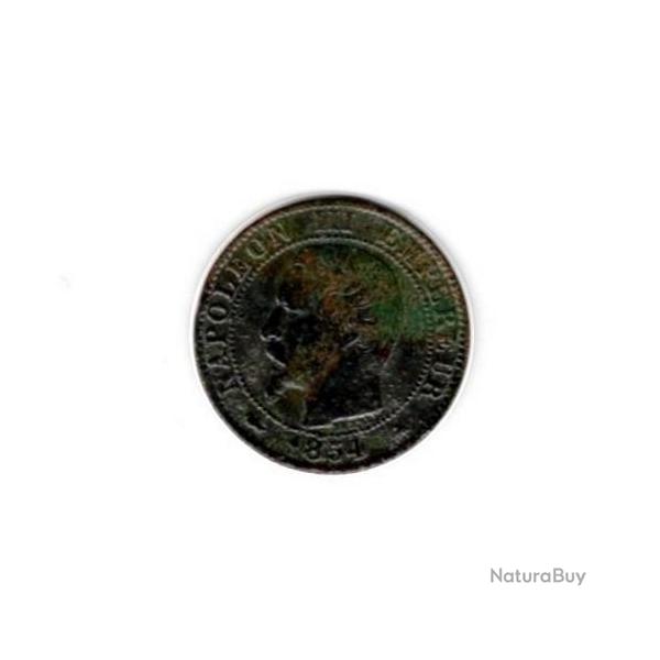 PIECE DE MONNAIE FRANCE  CINQ CENTIMES NAPOLEON III 1854 STRASBOURG