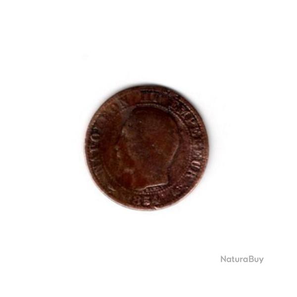 PIECE DE MONNAIE FRANCE  CINQ CENTIMES NAPOLEON III 1854 BORDEAUX