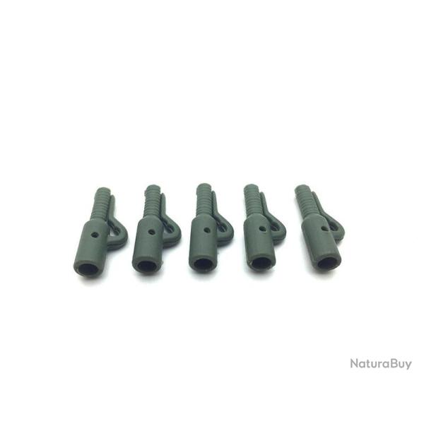 5 Euro safety clips Olive Green Dk Tackle